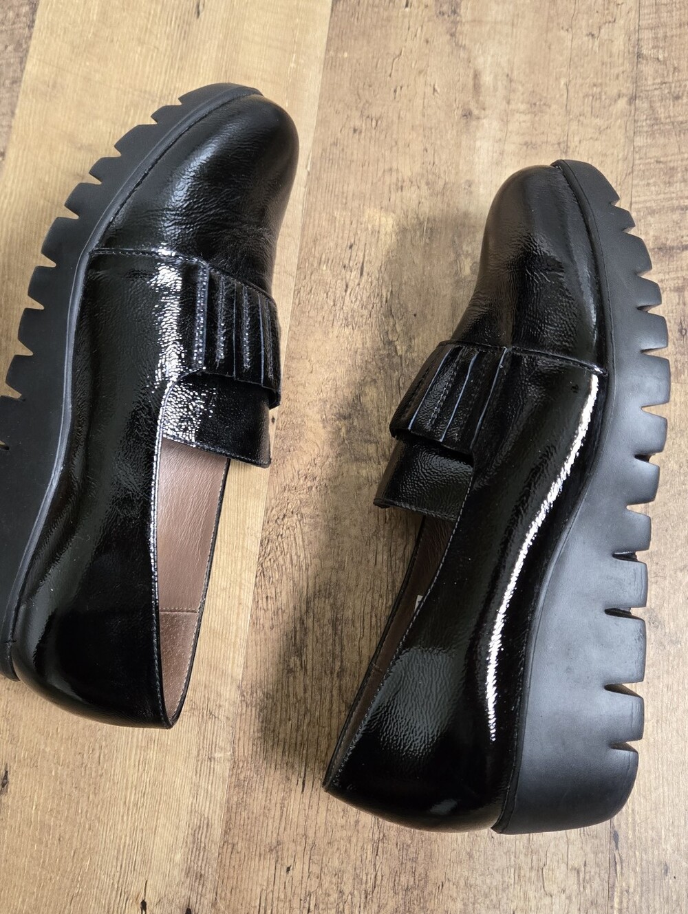 Wonders C-33281 Patent Leather Wedge Loafers, Womens Size 39 - Picture 7 of 10